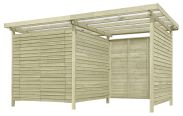 Casetta da giardino prefabbricata 11, pino, FSC® - misure esterne: 408 x 254 x 225 cm (l x p x h)