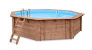 Piscina in legno Verano 03 - pino impregnato a pressione - misure (cm): 517 x 560 x 129 (l x p x h), incl.  pompa e filtro a sabbia