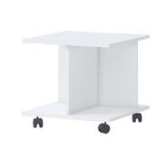 Cameretta - Tavolino con rotelle "Benjamin" 08, bianco - 50 x 55 x 55 cm (h x l x p)