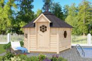 Casa sauna Eisenhut 15 - Dimensioni: 326 x 376 x 310 (L x P x A), superficie: 9 m², tetto a tenda 