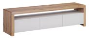 Mobile TV "Castelldefels" 01, rovere Artisan / bianco - 48 x 180 x 44 cm (h x l x p)