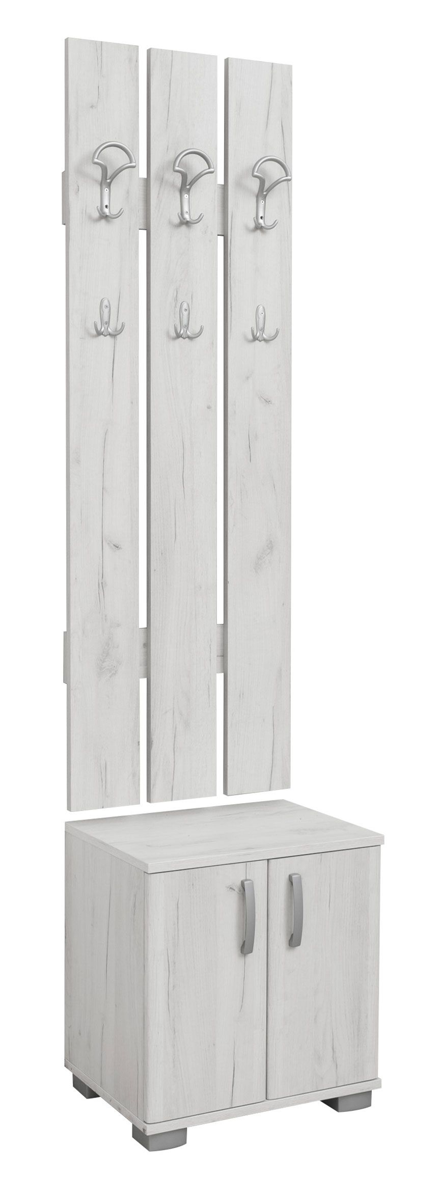 Appendiabiti "Camprodon" 02, bianco rovere - 209 x 50 x 37 cm (h x l x p)