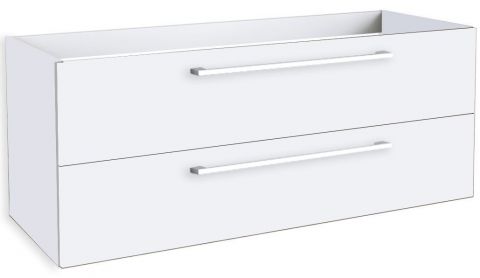 Mobile bagno Rajkot 27 con apertura per sifone, bianco opaco - 50 x 119 x 45 cm (h x l x p)