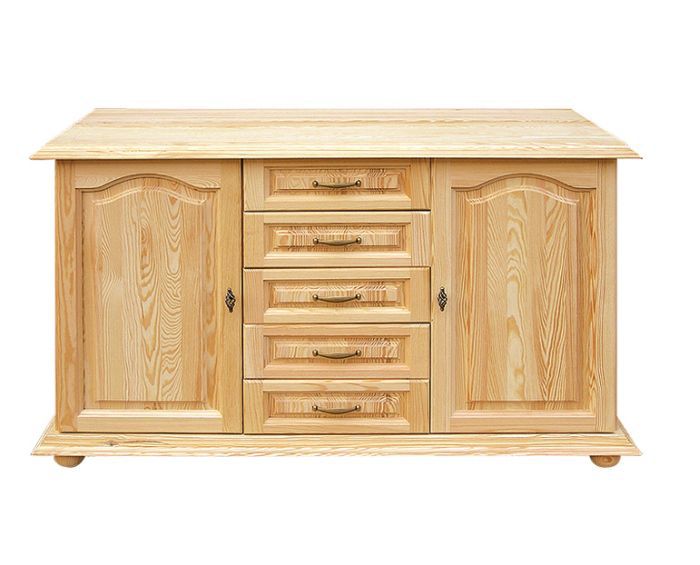 Cassettiera in pino massello naturale Pipilo 13 - misure 88 x 139 x 54 cm (h x l x p)