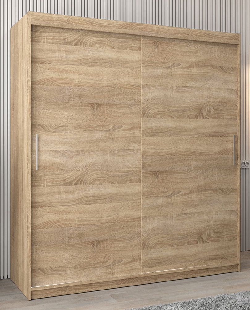 Armadio ad ante scorrevoli Bisaurin 4A, rovere Sonoma - 200 x 180 x 62 cm (h x l x p)