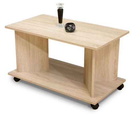 Tavolino "Zafra" 04, rovere marrone - 90 x 50 x 50 cm (l x p x h)