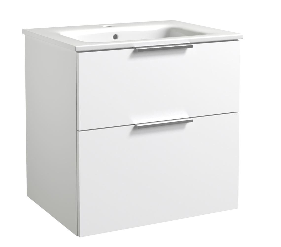 Mobile bagno "Ongole" 07, bianco opaco - 62 x 61 x 46 cm (h x l x p)