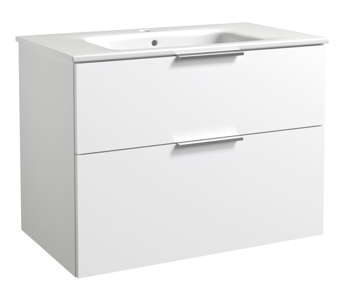 Mobile bagno "Ongole" 12, bianco opaco - 62 x 81 x 46 cm (h x l x p)