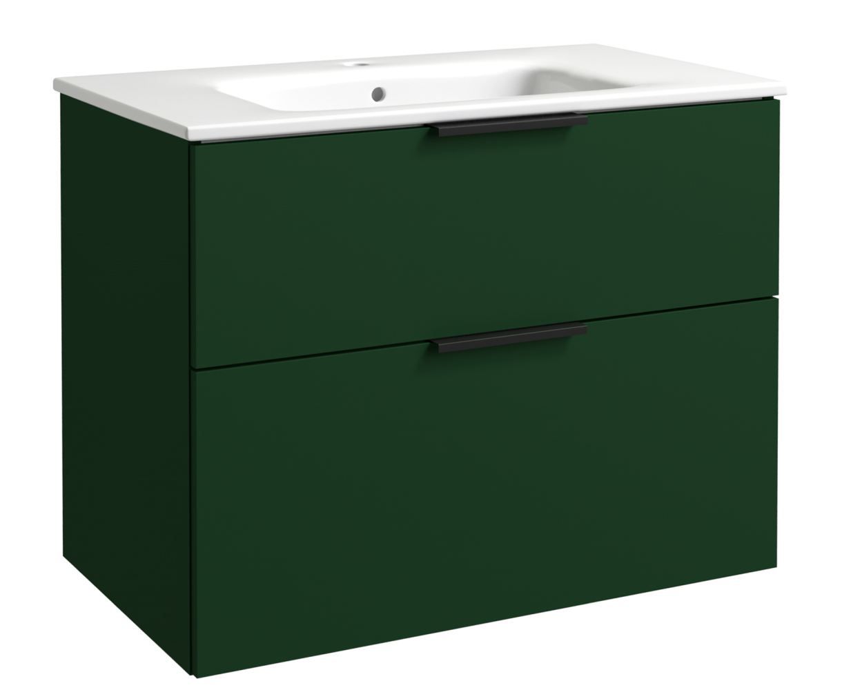 Mobile bagno "Ongole" 15, verde scuro - 62 x 81 x 46 cm (h x l x p)