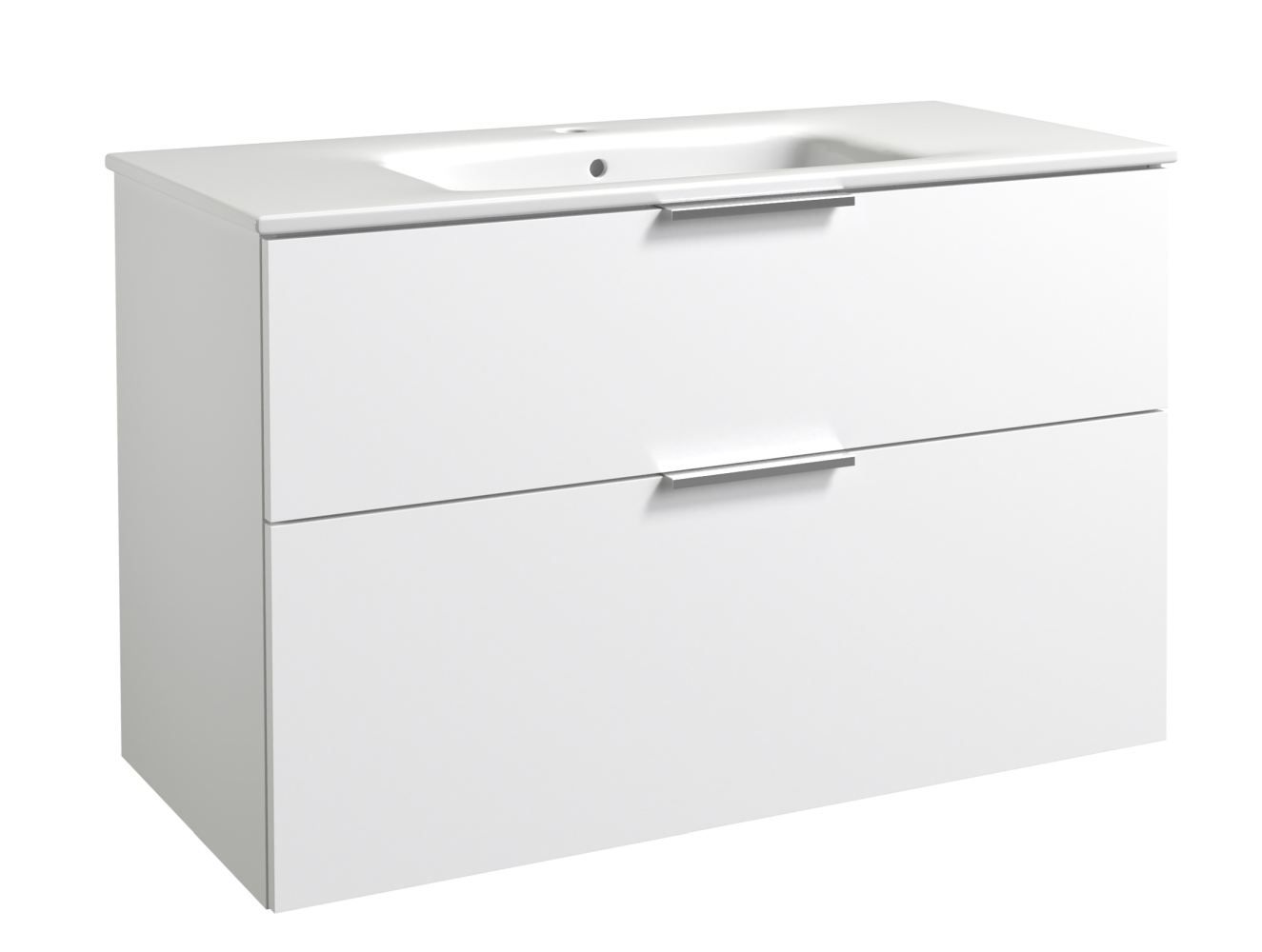 Mobile bagno Ongole 17, bianco opaco - misure: 62 x 101 x 46 cm (h x l x p)