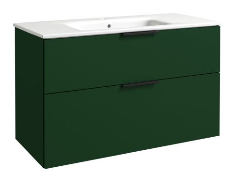 Mobile bagno Ongole 20, verde scuro - misure: 62 x 101 x 46 cm (h x l x p)