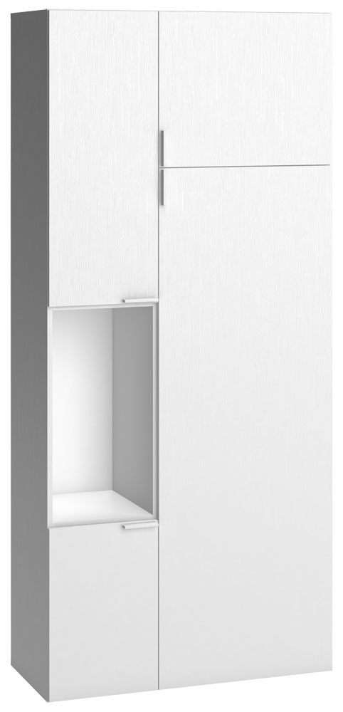 Armadio "Minnea" 10, bianco - 206 x 92 x 42 cm (h x l x p)