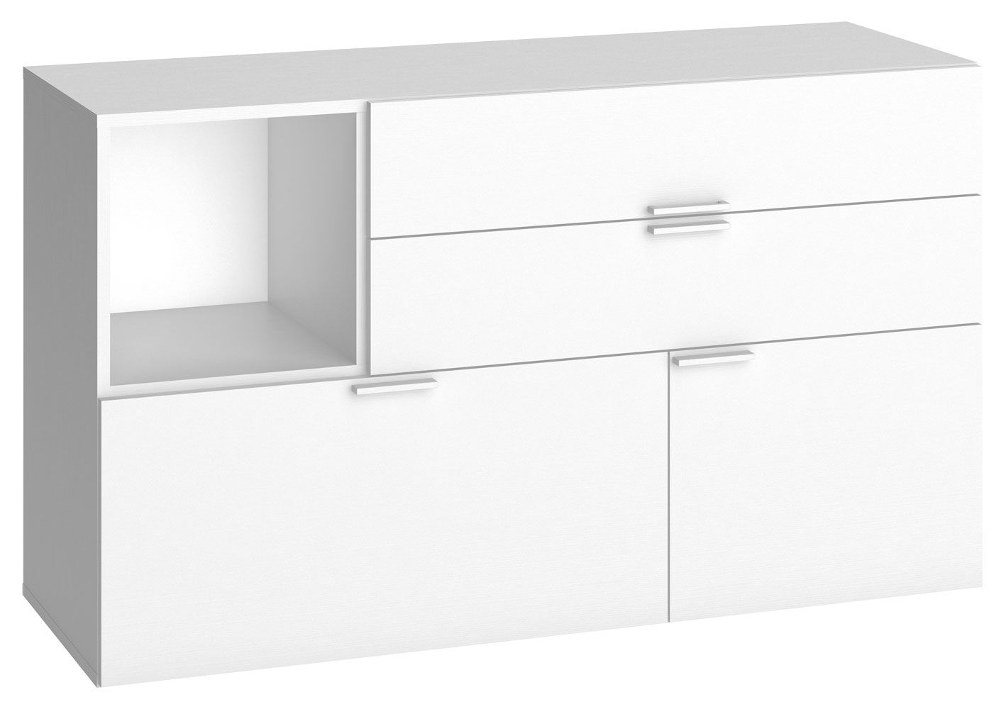 Cassettiera "Minnea" 22, bianco - 70 x 120 x 42 cm (h x l x p)