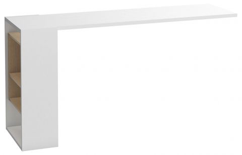 Scrivania "Minnea", bianco / rovere - 72 x 142 x 42 cm (h x l x p)