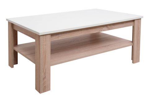 Tavolino "Comillas" 01, rovere marrone / crema - 102 x 64 x 47 cm (l x p x h)