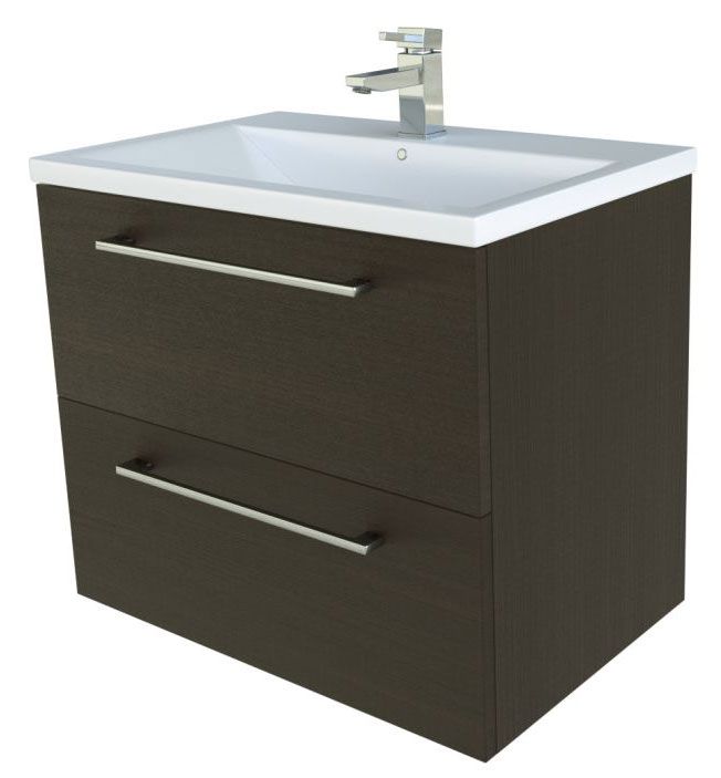 Mobile bagno "Nadiad" 23, nero rovere - 50 x 61 x 39 cm (h x l x p)