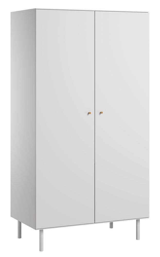 Armadio a due ante "Airin" 04, bianco - 188 x 100 x 55 cm (h x l x p)