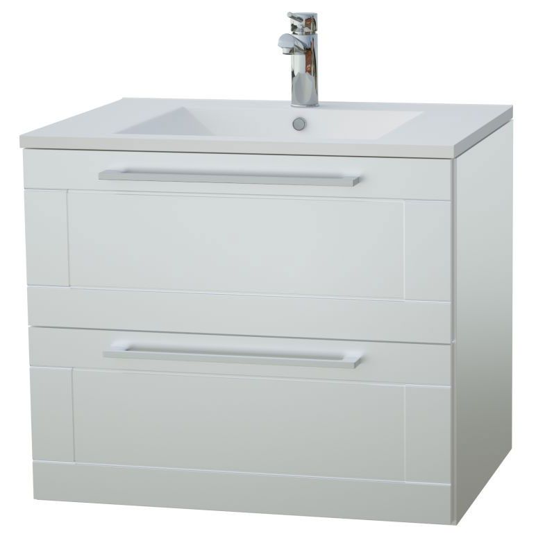 Mobile bagno "Eluru" 07, bianco lucido - 50 x 62 x 47 cm (h x l x p)