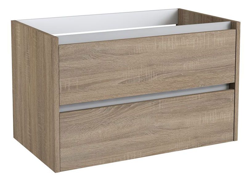 Mobile bagno "Kolkata" 11 con apertura per sifone, rovere - 50 x 80 x 46 cm (h x l x p)