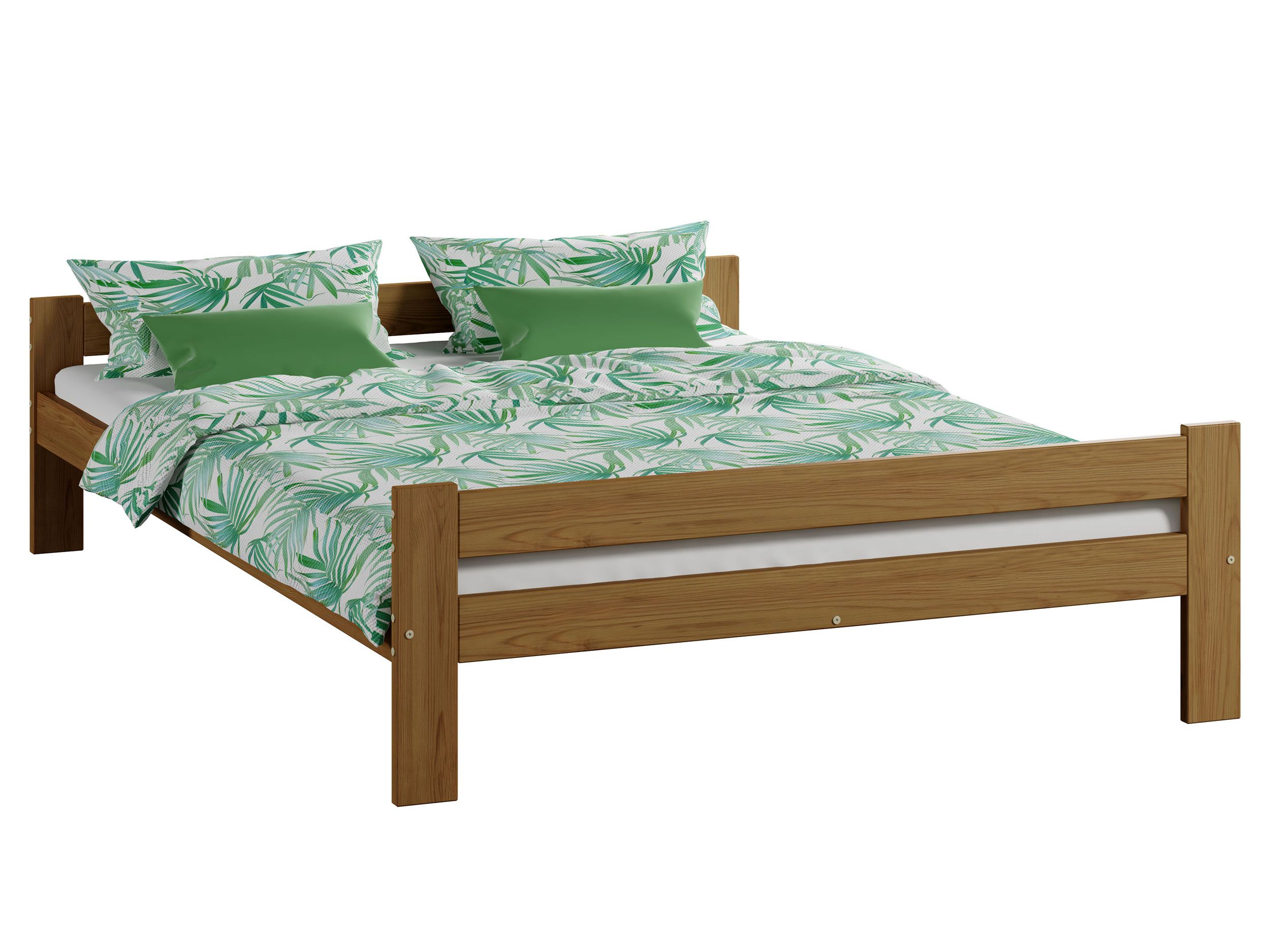 Letto per ragazzi dal design neutro Llorts 20, pino massiccio, colore: rovere - Superficie di sdraio: 160 x 200 cm (L x L)