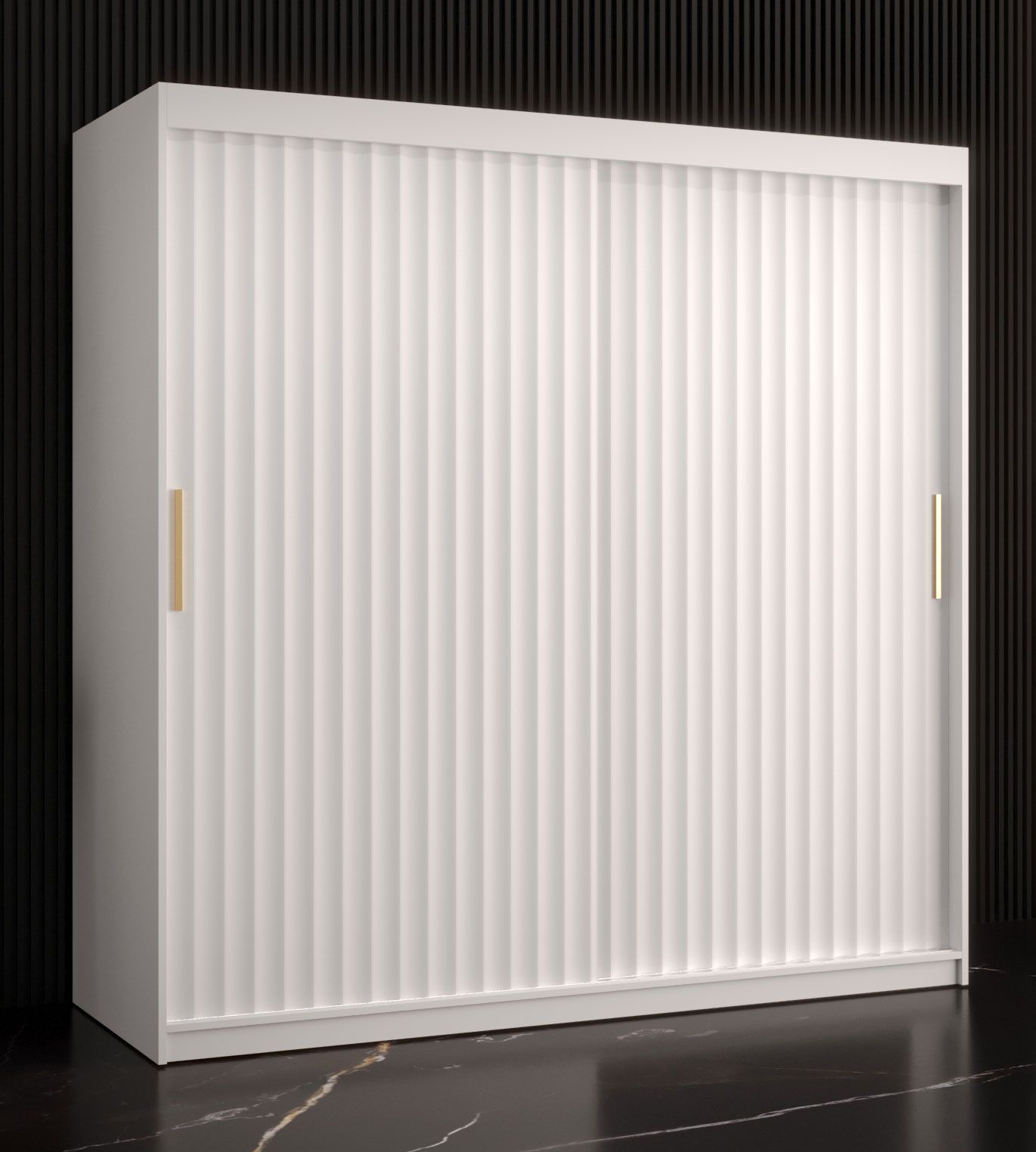 Armadio elegante Balmenhorn 61, bianco opaco - 200 x 180 x 62 cm (h x l x p)