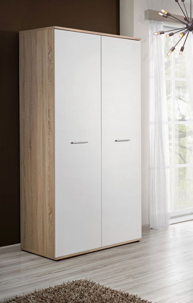 Armadio con un appendiabiti Velle 06, colore: rovere Sonoma / bianco - dimensioni: 191 x 90 x 55 cm (A x L x P)