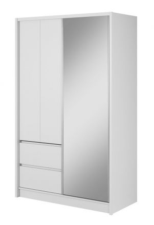 Elegante armadio ad ante scorrevoli con ampio spazio di archiviazione Kirkdale 11, colore: bianco - Dimensioni: 214 x 134 x 62 cm (A x L x P)