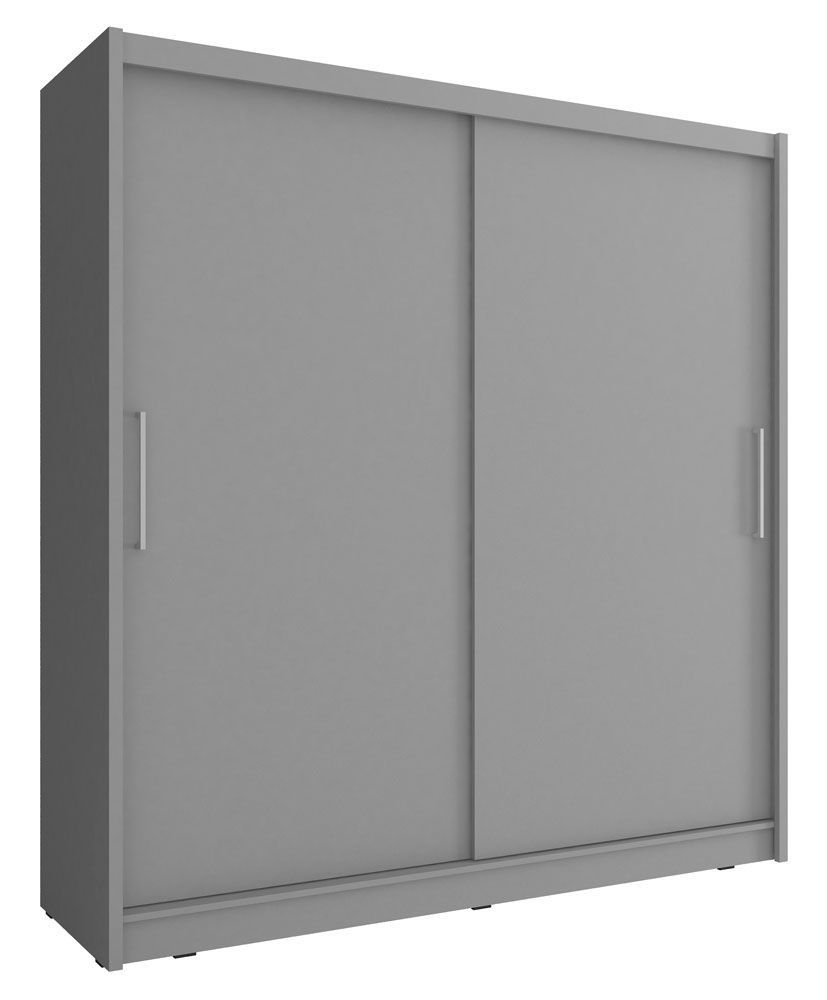 Armadio a 20 ante scorrevoli Simple Bickleigh, colore: grigio - Dimensioni: 200 x 180 x 62 cm (A x L x P), con cinque scomparti