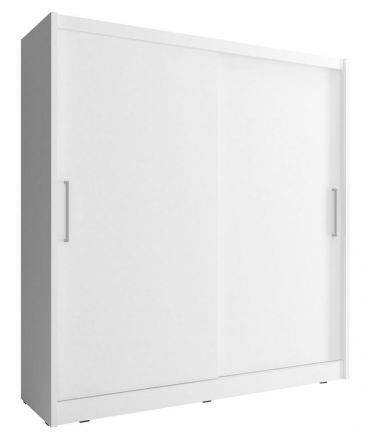 Elegante armadio ad ante scorrevoli con ampio spazio di archiviazione Bickleigh 18, colore: bianco - Dimensioni: 200 x 180 x 62 cm (A x L x P), con cinque scomparti