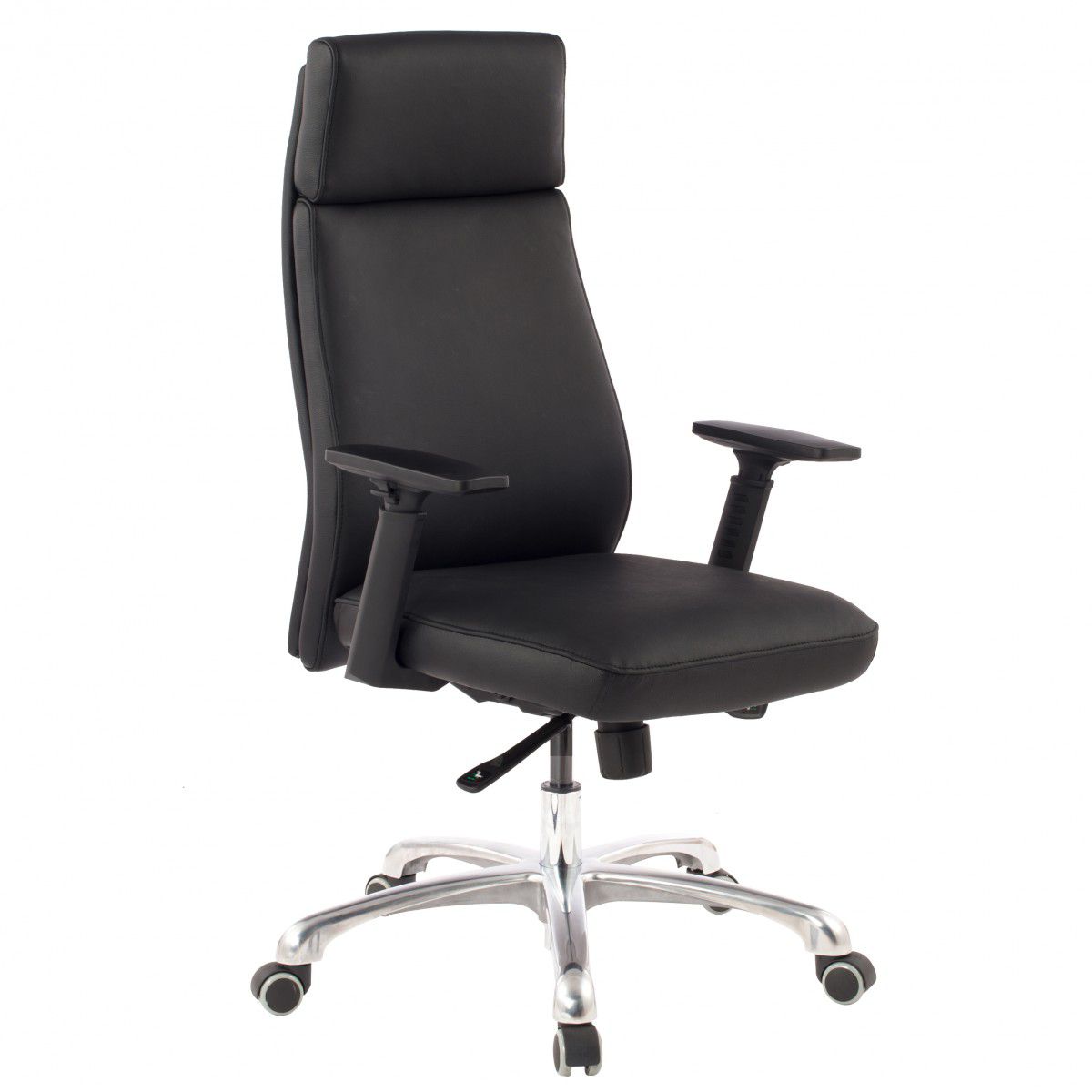 Sedia da scrivania XL Apolo 123, colore: marrone / cromo, ergonomica con poggiatesta