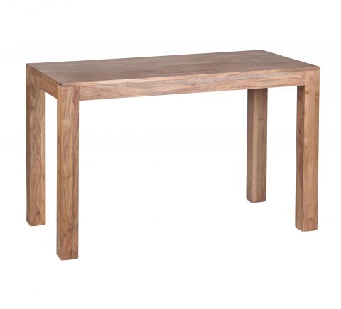 Tavolo da pranzo in legno massiccio di acacia Baures 27, Colore: Acacia - Dimensioni: 60 x 120 cm (L x P), Lavorazione artigianale e di alta qualità