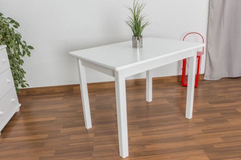 Tavolo in pino massello laccato bianco "Junco 228A" - 70 x 100 cm 