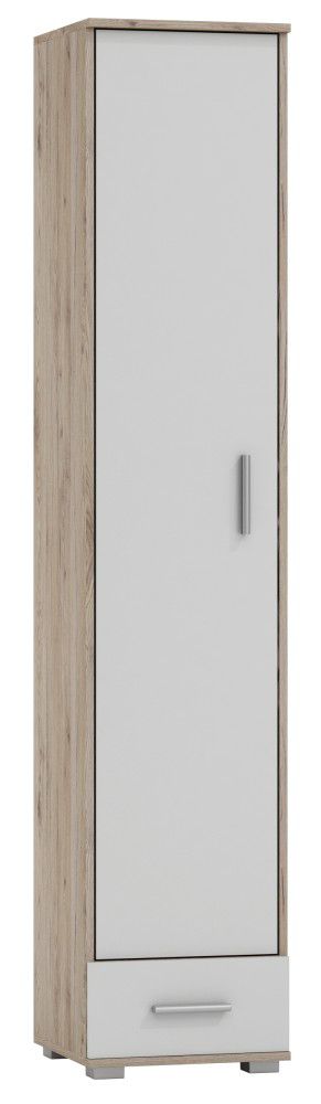 Armadio Kavieng 23, rovere / bianco - 200 x 40 x 40 cm (h x l x p)