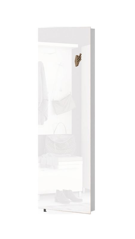 Scarpiera "Siusega" 06, bianco lucido - 208 x 67 x 16 cm (h x l x p)