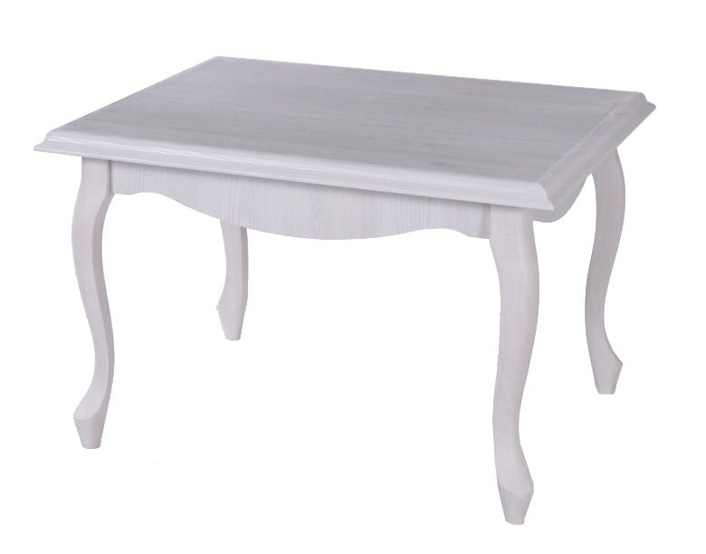 Tavolino "Bignona" 21, in pino, bianco - 76 x 76 x 55 cm (l x p x h)