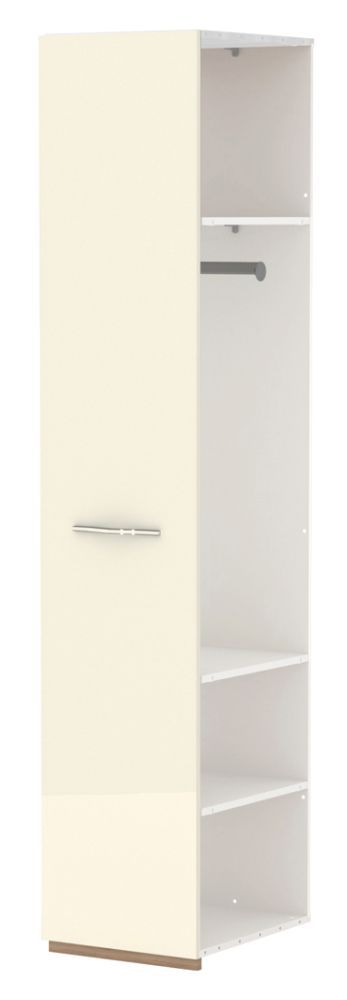 Modulo per armadio Gataivai, beige lucido / noce - 224 x 45 x 56 cm (h x l x p)