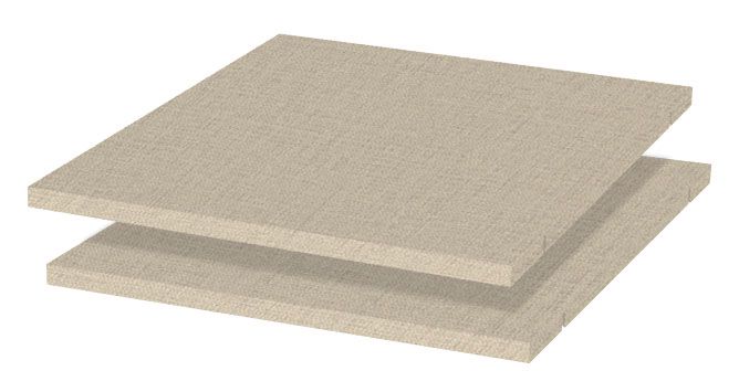 Ripiani per armadio "Faleasiu", set 2 pz - 50 x 43 x 2 cm (h x l x p)