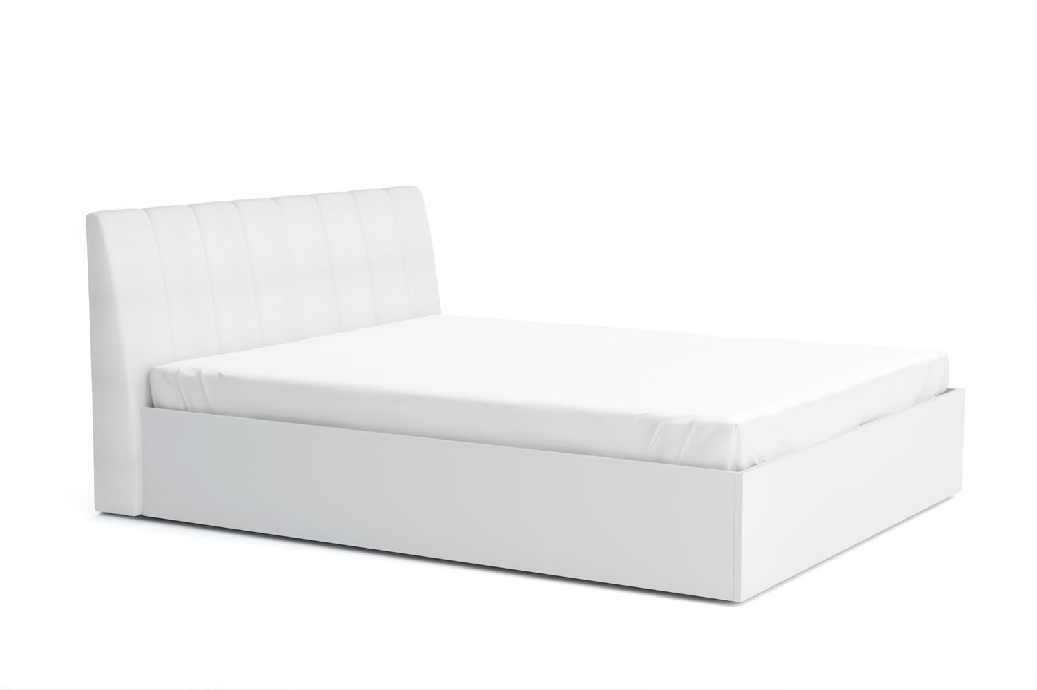 Letto matrimoniale con contenitore "Farsala" 06, bianco - 160 x 200 cm (l x l)