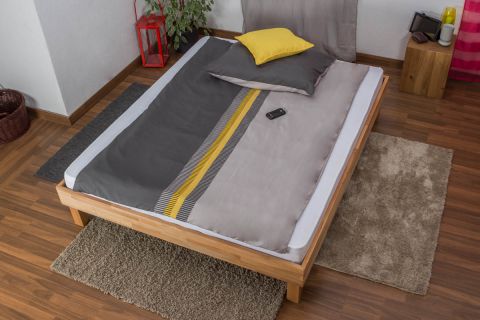Letto futon "Wooden Nature 04" in faggio massello, oliato - 160 x 200 cm