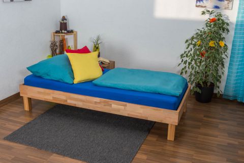 Letto futon "Wooden Nature 04" in faggio massello, oliato - 90 x 200 cm (l x l)