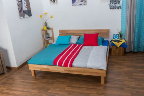 Letto futon "Wooden Nature 04" in faggio massello, oliato - 180 x 200 cm