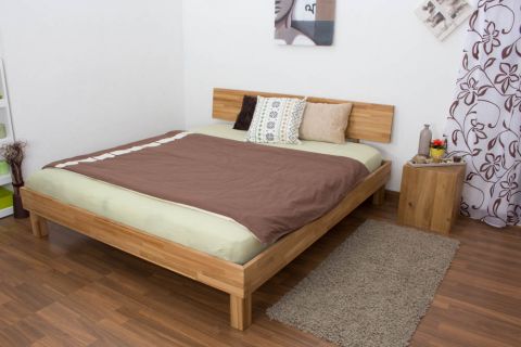 Letto futon "Wooden Nature 02" in rovere massello, oliato - 180 x 200 cm
