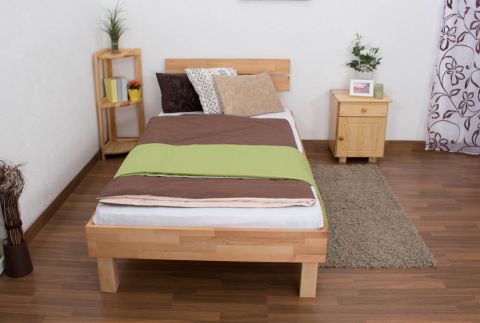 Letto futon "Wooden Nature 03" in faggio massello, oliato - 100 x 200 cm