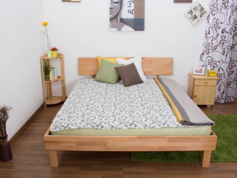 Letto futon "Wooden Nature 02" in faggio massello, oliato - 160 x 200 cm