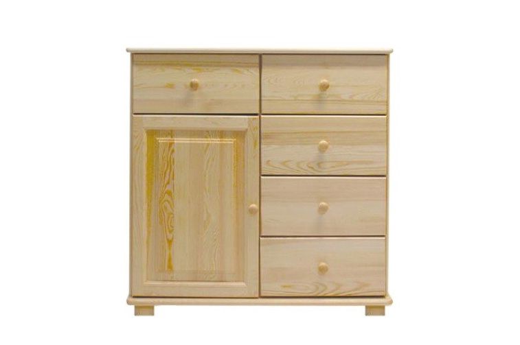 Cassettiera in pino massello naturale 049 - 100 x 100 x 42 cm (h x l x p)