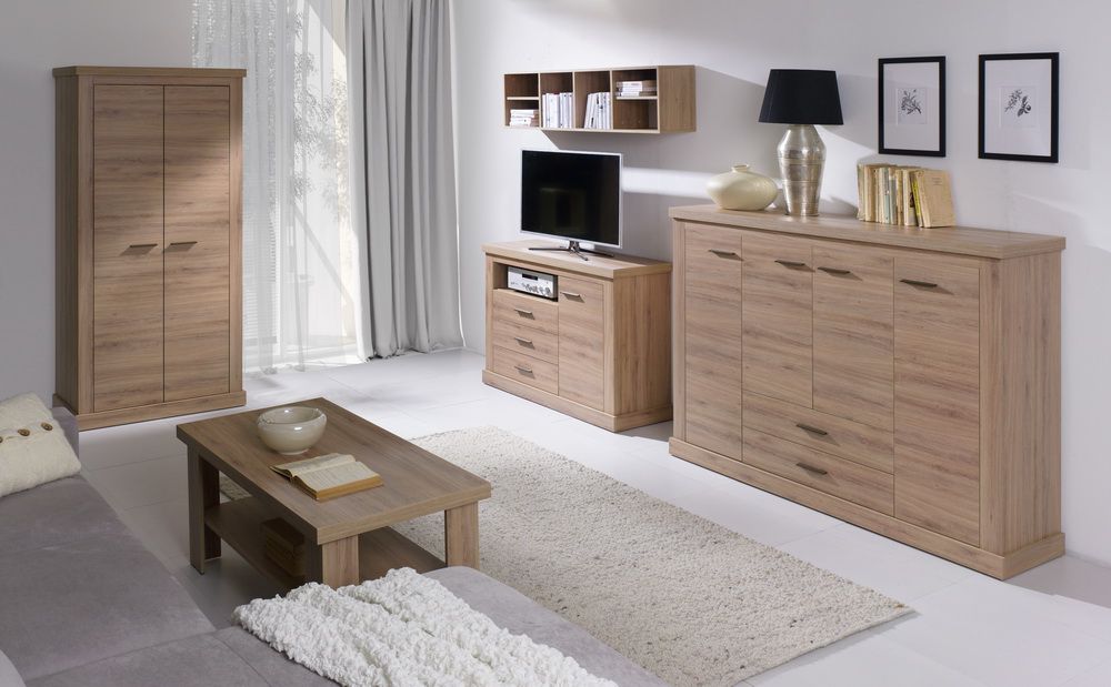 Soggiorno completo - Set A "Kolda", 5 pezzi, rovere selvatico