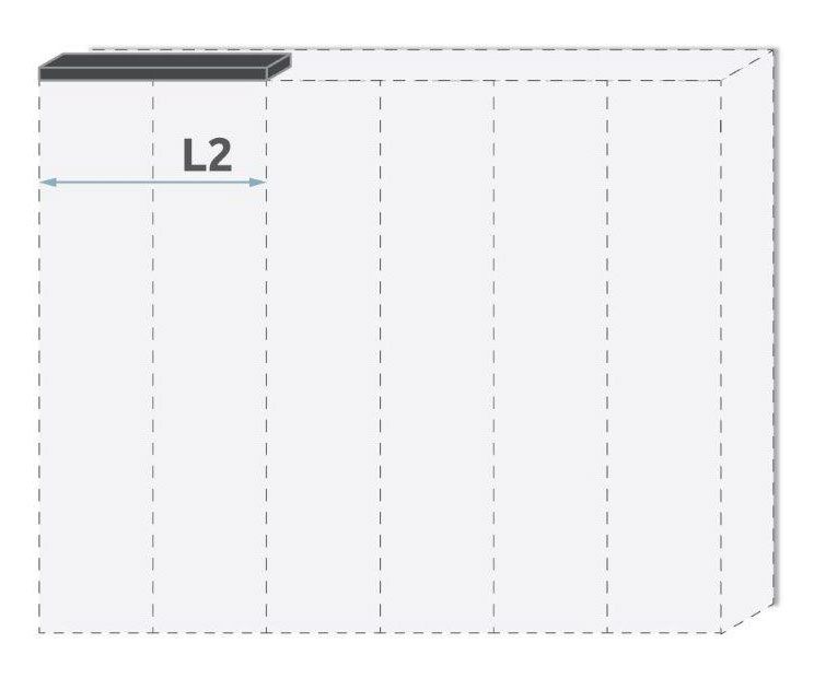 Cornice per Armadio ad ante battenti "Faleasiu" e moduli aggiuntivi, bianco - larghezza: 92 cm