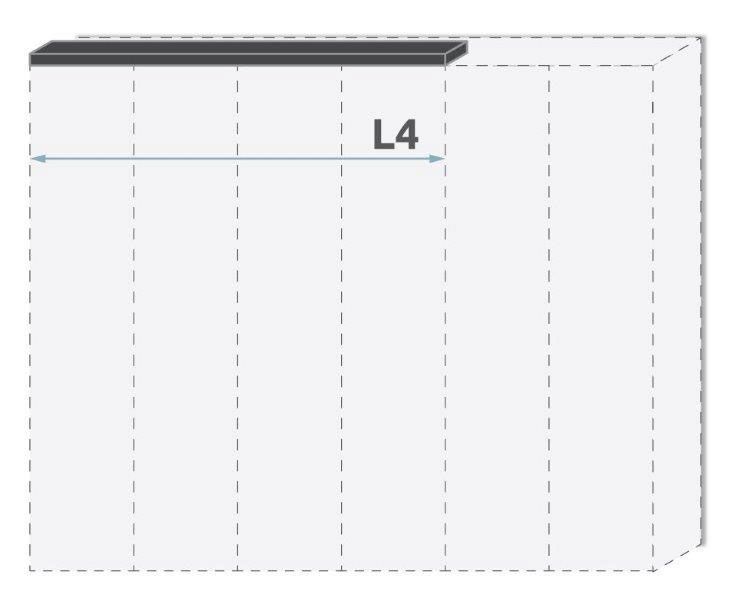 Cornice per Armadio ad ante battenti "Faleasiu" e moduli aggiuntivi, bianco - larghezza: 182 cm