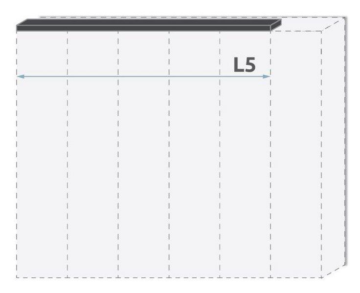 Cornice per Armadio ad ante battenti "Faleasiu" e moduli aggiuntivi, bianco - larghezza: 227 cm