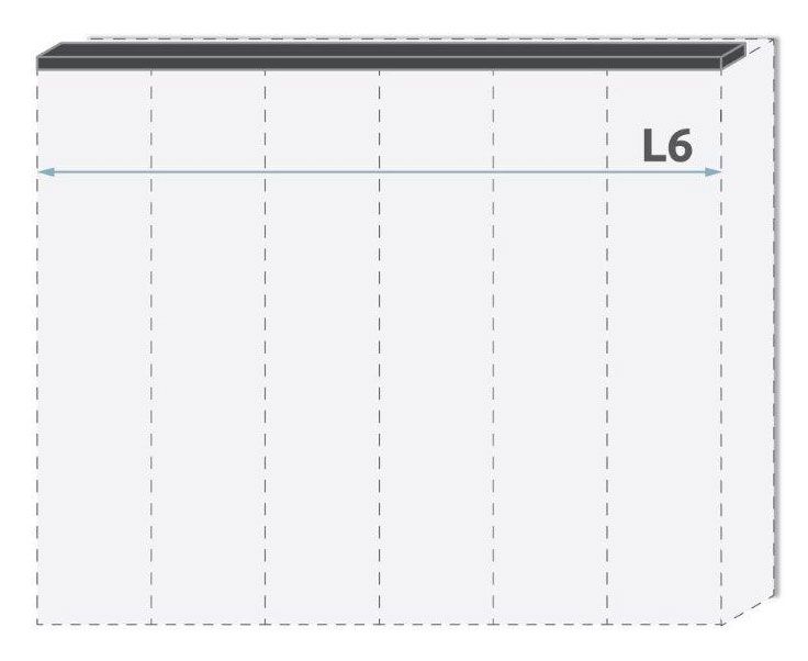 Cornice per Armadio ad ante battenti "Faleasiu" e moduli aggiuntivi, bianco - larghezza: 136 cm